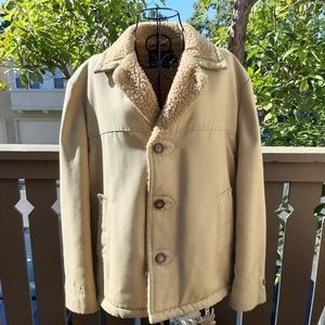 Sears Oakbrook Sportswear Tan Fur Coat Mens sz 44
